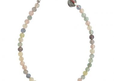 Jt Ατσάλινο βραχιόλι με χρωματιστές πέτρες μάτι γάτας 3mm Πολύχρωμα Παλ - JT - 