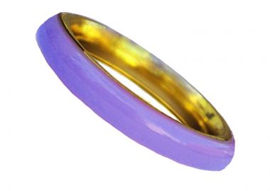 Jt Ατσάλινο χρυσό λεπτό δαχτυλίδι βεράκι σε 4 αποχρώσεις Μοβ - Alice's Dreams - 