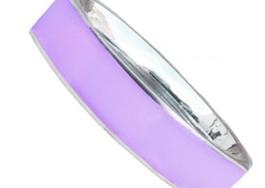 Jt Ατσάλινο δαχτυλίδι βεράκι πλατύ χρωματιστό Μοβ - JT - 