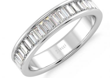 Jt Ατσάλινο δαχτυλίδι ριβιέρα ολόβερο με κρύσταλλα - JT - 