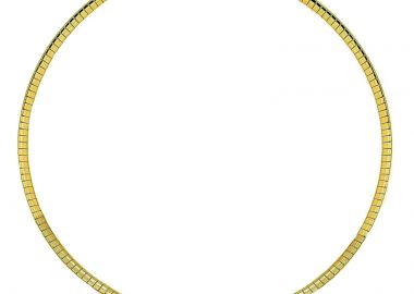 JT Aτσάλινο κολιέ αλυσίδα λαιμού - λαιμαριά ωμέγα χρυσή 4mm - JT - 