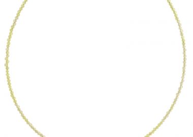 Jt Ατσάλινο κολιέ μικρές χρωματιστές ημιπολύτιμες πέτρες 2mm Κίτρινο - JT - 