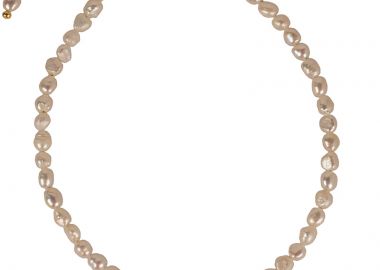 Jt Βραχιόλι ποδιού ματάκι με μαργαριτάρια και επίχρυσο ψαράκι - JT - 