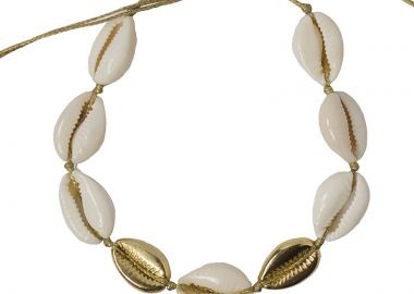 Jt Βραχιόλι ποδιού με κοχύλια χρυσά από ορείχαλκο - JT - 