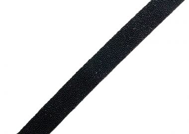 Jt Χειροποίητο ατσάλινο κολιέ τσόκερ μαύρο κορδέλα “χαβιάρι” - JT - 