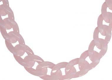 JT Εντυπωσιακό ακρυλικό κολιέ αλυσίδα λαιμού Ροζ - JT - 