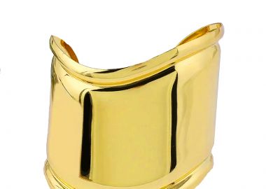 Jt Εντυπωσιακό φαρδύ ατσάλινο βραχιόλι χειροπέδα bone cuff Χρυσό - JT - 