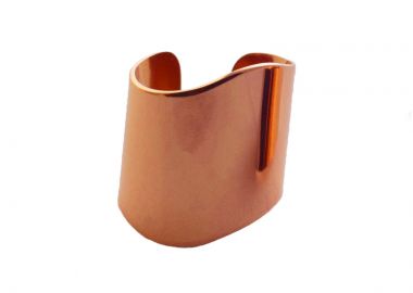 JT Φαρδύ ατσάλινο δαχτυλίδι σωλήνας με καμπύλες Ροζ χρυσό - JT - 