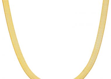 Jt Γυναικεία αλυσίδα λαιμού φίδι λεπτή πλακέ ατσάλι Χρυσό - JT - 