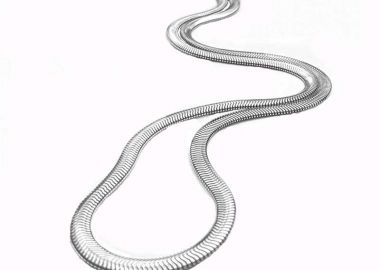 Jt Γυναικεία αλυσίδα λαιμού φιδίσια ατσάλι 6mm Ασημί - JT - 