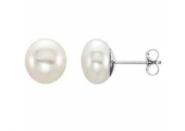 Jt Λευκά μαργαριτάρια καρφωτά σκουλαρίκια unisex - JT - 