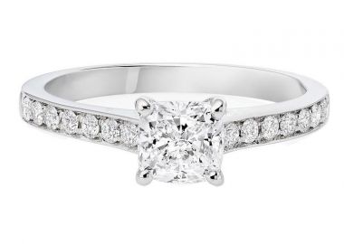 JT Μονόπετρο ασήμένιο δαχτυλίδι princess τετράγωνο με ζιργκόν - JT - 