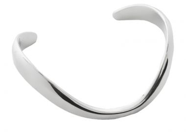 Jt Πρωτότυπο βραχιόλι χειροπέδα cuff ατσάλινο κυματιστό - JT - 