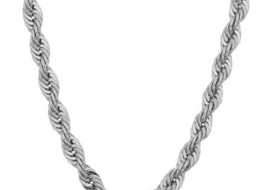 Jt Unisex αλυσίδα λαιμού chain ατσάλι σχοινί 4mm Ασημί - JT - 