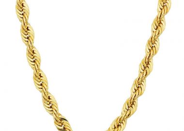 Jt Unisex αλυσίδα λαιμού chain ατσάλι σχοινί 4mm Χρυσό - JT - 