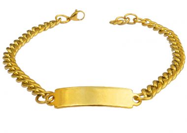 Jt Unisex αλυσίδα λαιμού χοντρή ταυτότητα ατσάλι & ΖΑΜΑΚ Χρυσό - JT - 