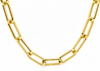 JT Unisex αλυσίδα λαιμού συνδετήρας ατσάλι παχιά Χρυσό - JT - 