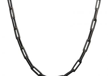 JT Unisex αλυσίδα λαιμού συνδετήρας ατσάλι παχιά Μαύρο - JT - 