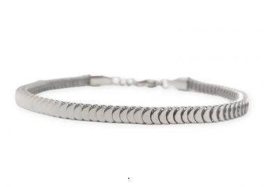 Jt Unisex ατσάλινο βραχιόλι αλυσίδα χεριού τετράγωνο φίδι Γυναικείο - JT - 