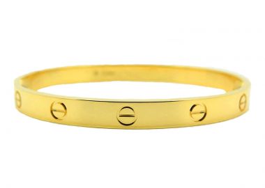 Jt Unisex Ατσάλινο βραχιόλι χειροπέδα βίδα Χρυσό - JT - 