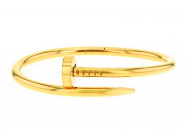 Jt Unisex ατσάλινο βραχιόλι χειροπέδα καρφί Χρυσό - JT - 