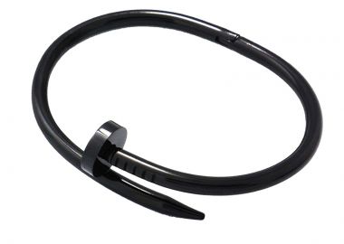 Jt Unisex ατσάλινο βραχιόλι χειροπέδα καρφί Μαύρο - JT - 