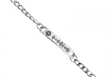 Jt Unisex ατσάλινο βραχιόλι ταυτότητα με Spotify code Γυναικείο - Λεπτό - JT - 