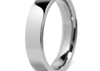 Jt Unisex ατσάλινο δαχτυλίδι βέρα flat (και για ζευγάρια) Ασημί - JT - 