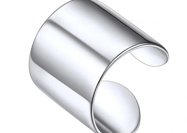 Jt Unisex μονό ατσάλινο σκουλαρίκι ear cuff σωλήνας Ασημί - JT - 