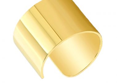 Jt Unisex μονό ατσάλινο σκουλαρίκι ear cuff σωλήνας Χρυσό - JT - 