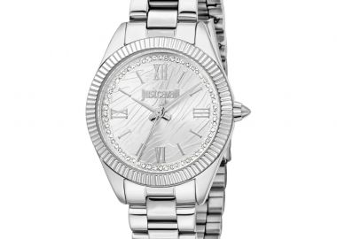 JUST CAVALLI Animalier Crystals - JC1L388M0045, Silver case with Stainless Steel Bracelet - Just Cavalli - 
