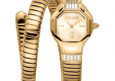 JUST CAVALLI Brillante Snake Crystals - JC1L326M0025, Gold case with Stainless Steel Bracelet - Just Cavalli - 