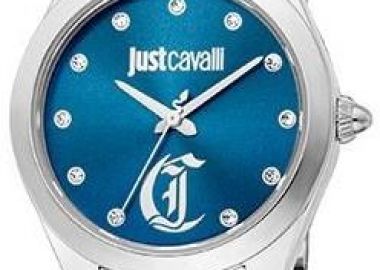 JUST CAVALLI Glam Chic Crystals - JC1L309M0045, Silver case with Stainless Steel Bracelet - Just Cavalli - 