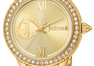 JUST CAVALLI Glam Chic Crystals - JC1L316M0055, Gold case with Stainless Steel Bracelet - Just Cavalli - 