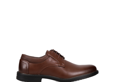 Καφέ ανδρικό παπούτσι derby - LA PIERCE - 