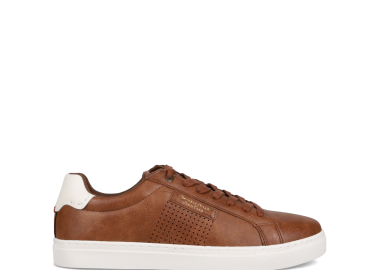 Καφέ ανδρικό sneaker - BEVERLY HILLS POLO CLUB - 