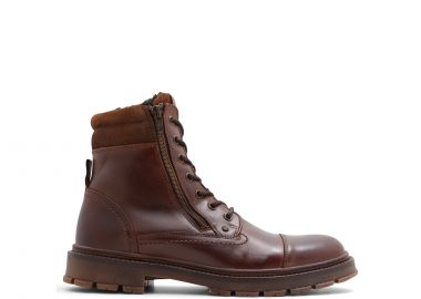 Καφέ δερμάτινο ανδρικό μποτάκι CALESETH - ALDO - 