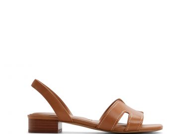 Καφέ δερμάτινο σανδάλι JAVAMANNON - ALDO - 