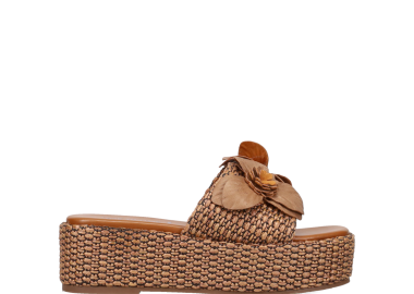 Καφέ flatform σανδάλι - LOVE TO LOVE by GAI MATTIOLO - 