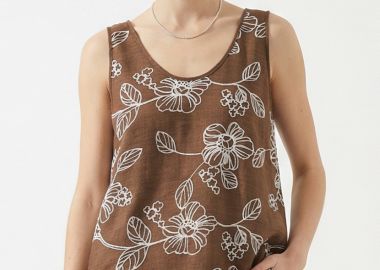 ΚΑΦΕ ΚΕΝΤΗΤΗ ΑΜΑΝΙΚΗ ΜΠΛΟΥΖΑ LINEN-LOOK - Anna Raxevsky - 