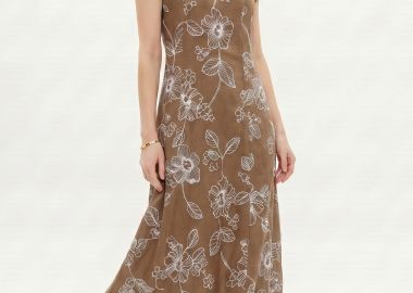 ΚΑΦΕ ΜΑΞΙ ΚΕΝΤΗΤΟ ΦΟΡΕΜΑ LINEN-LOOK - Anna Raxevsky - 