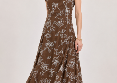 ΚΑΦΕ ΜΑΞΙ ΚΕΝΤΗΤΟ ΦΟΡΕΜΑ LINEN-LOOK - Anna Raxevsky - 