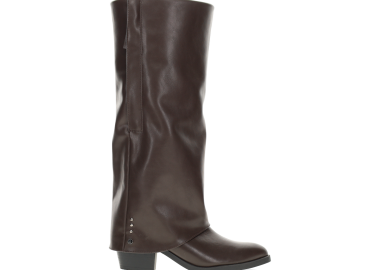 Καφέ μπότα με γκέτα - MIGATO - 