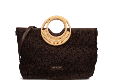 Καφέ τσάντα χειρός - LOVE TO LOVE by GAI MATTIOLO - 