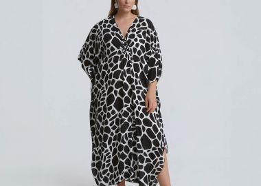 Καφτάνι βισκόζη animal print - MAT FASHION - 
