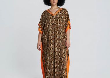 Καφτάνι βισκόζη snake print - MAT FASHION - 