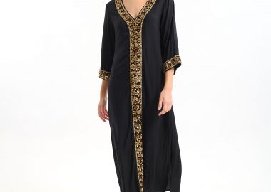 Καφτάνι BLE Maxi Με Χρυσές Πούλιες & Κέντημα -  - 