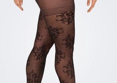 Καλσόν floral σε μαύρο χρώμα -  - 