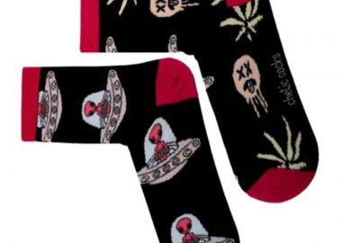 Κάλτσες alien μαύρο unisex - chetic socks - 