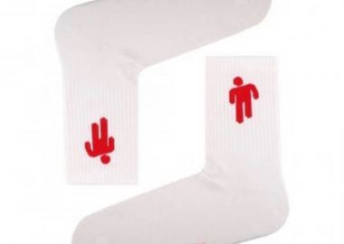 Κάλτσες Billie Elish λευκό unisex - chetic socks - 